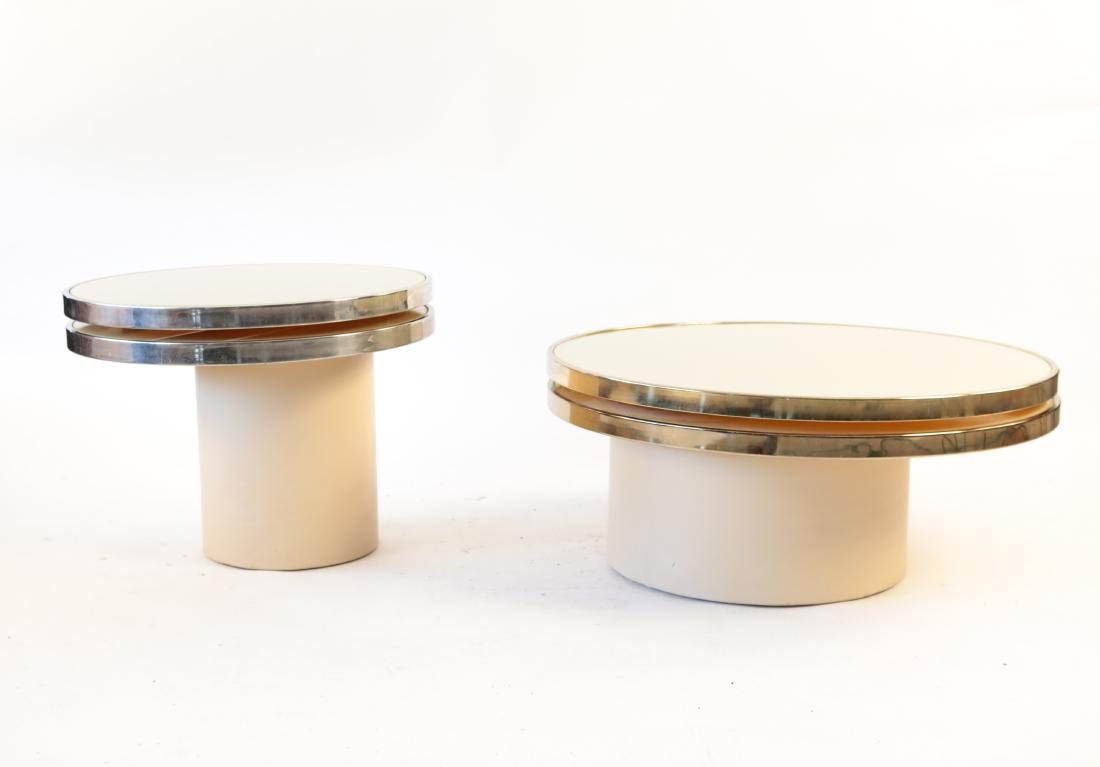 (2) MAURICE VILLENCY SWIVEL TABLES (1 of 14)