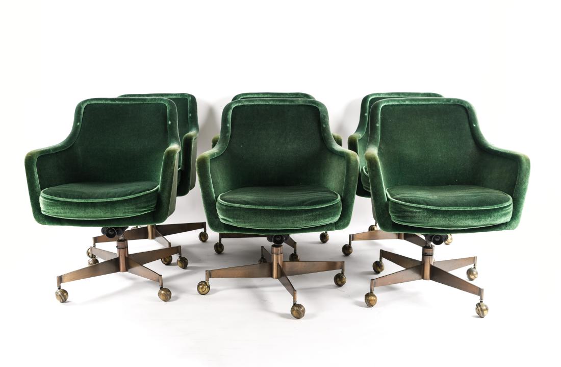 (6) WARD BENNETT SWIVEL CHAIRS (1 of 12)