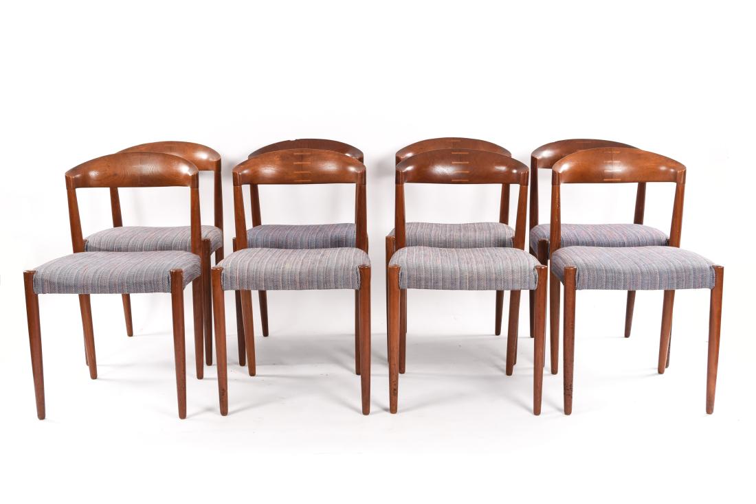 (8) DANISH TEAK DINING CHAIRS W/ JOINTED BACKRESTS (1 of 14)