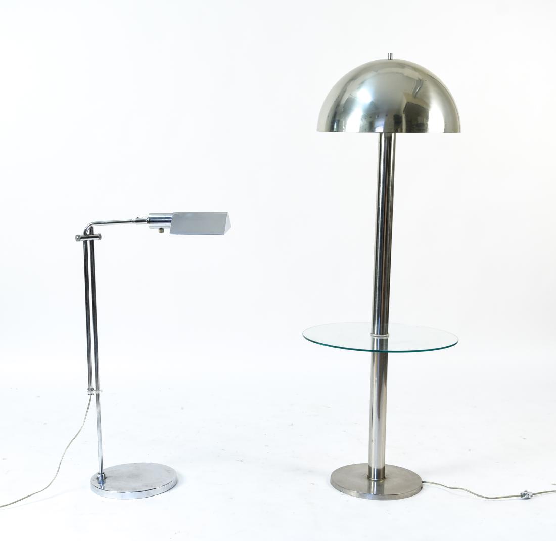 (2) MID-CENTURY CHROME FLOOR LAMPS (1 of 14)