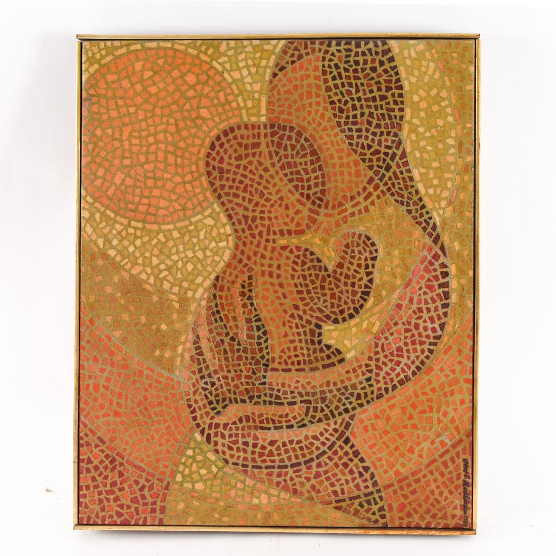 OLAV MATHIESEN OIL ON CANVAS MOTHER & CHILD (1 of 7)
