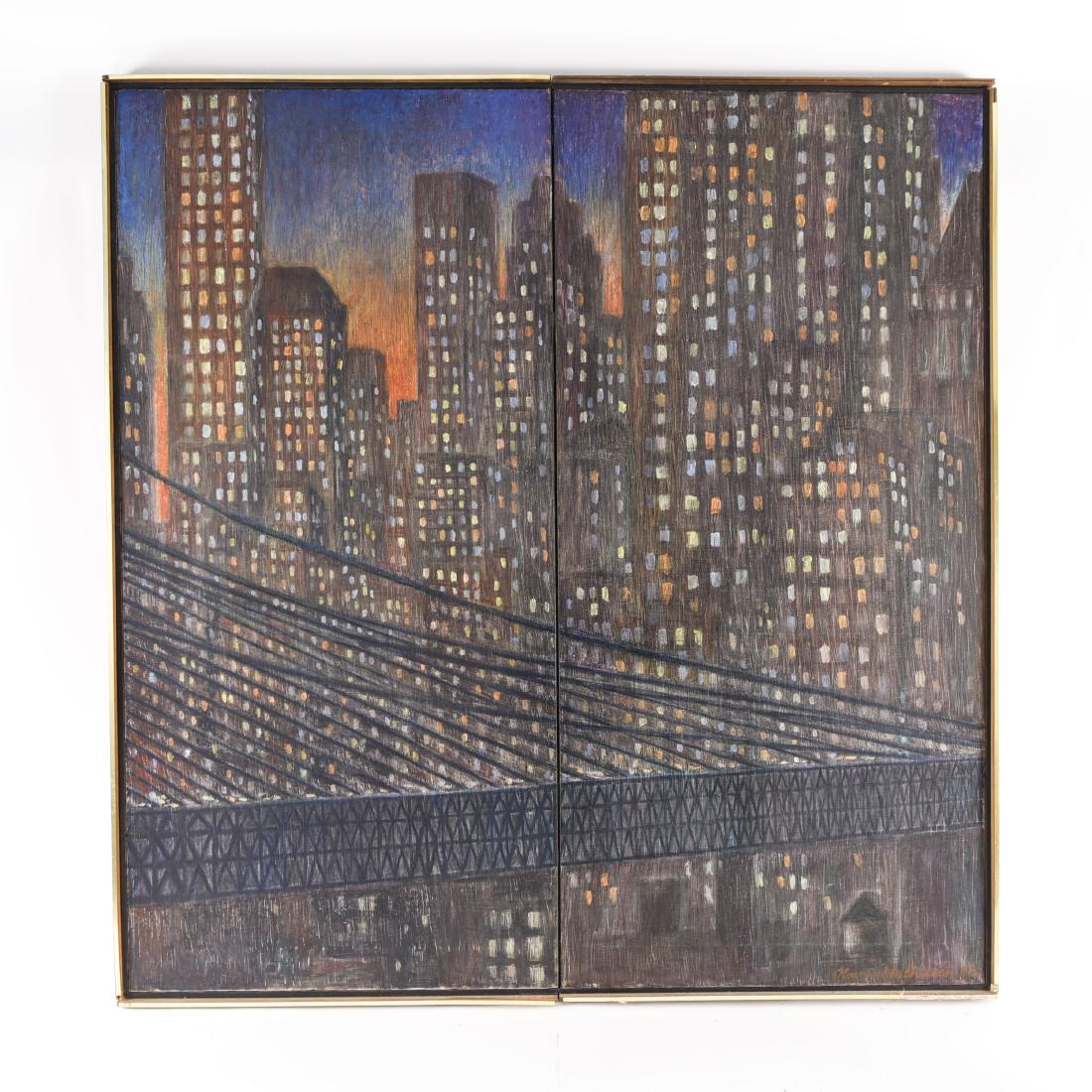 OLAV MATHIESEN CITYSCAPE FOLDING DIPTYCH (1 of 10)