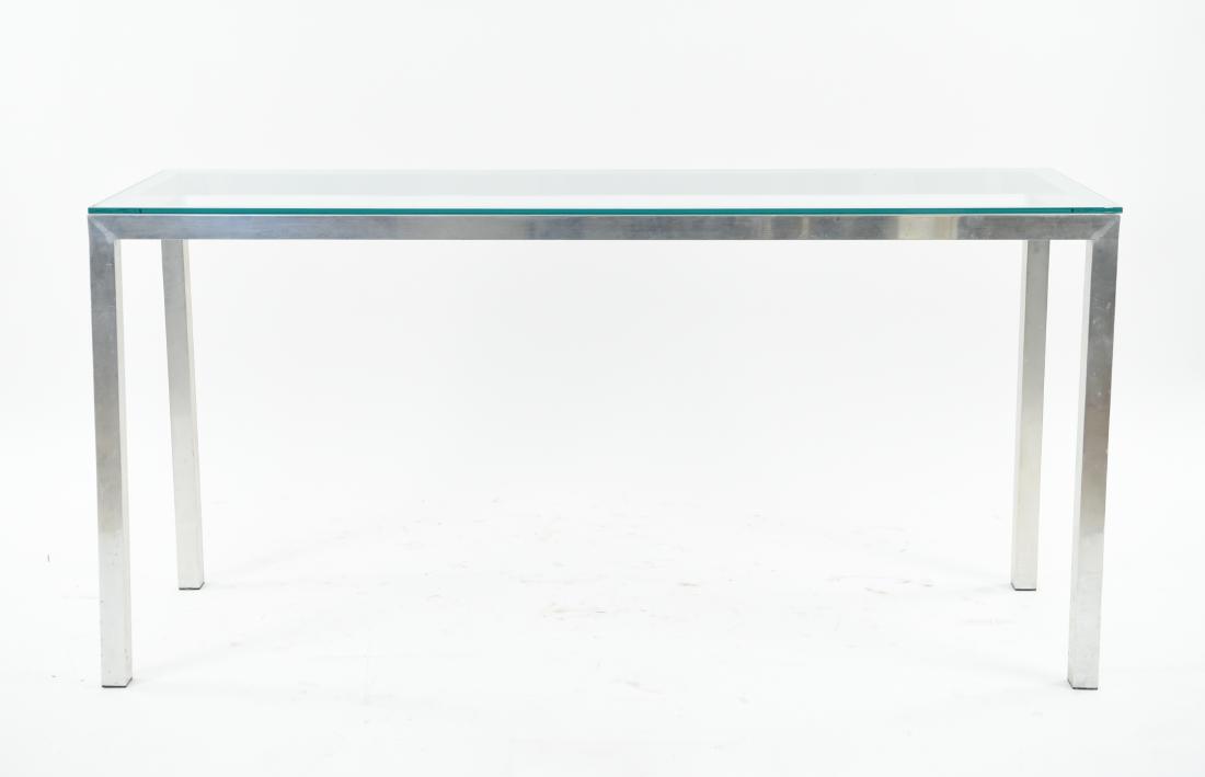 GLASS AND CHROME CONSOLE TABLE (1 of 13)