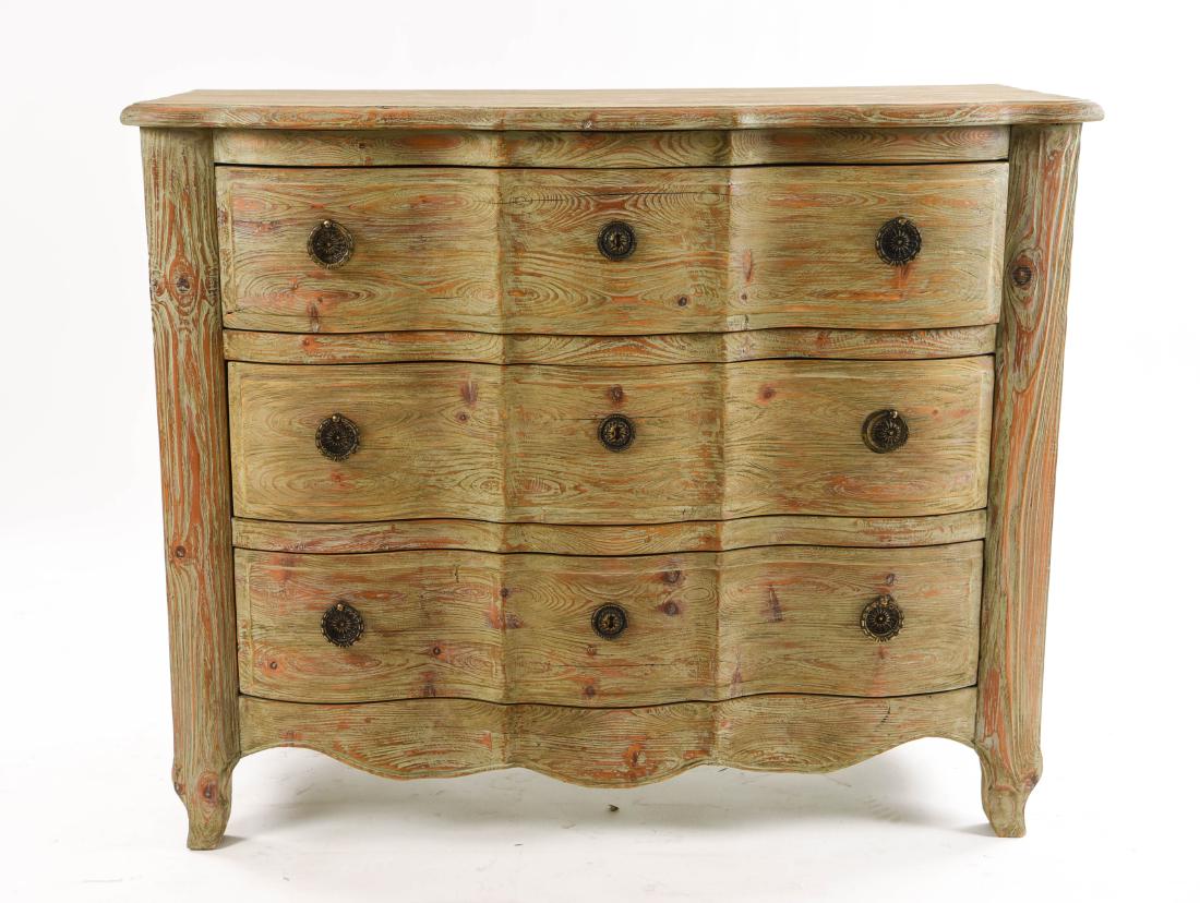 DISTRESSED FINISH 3 DRAWER CHEST (1 of 10)