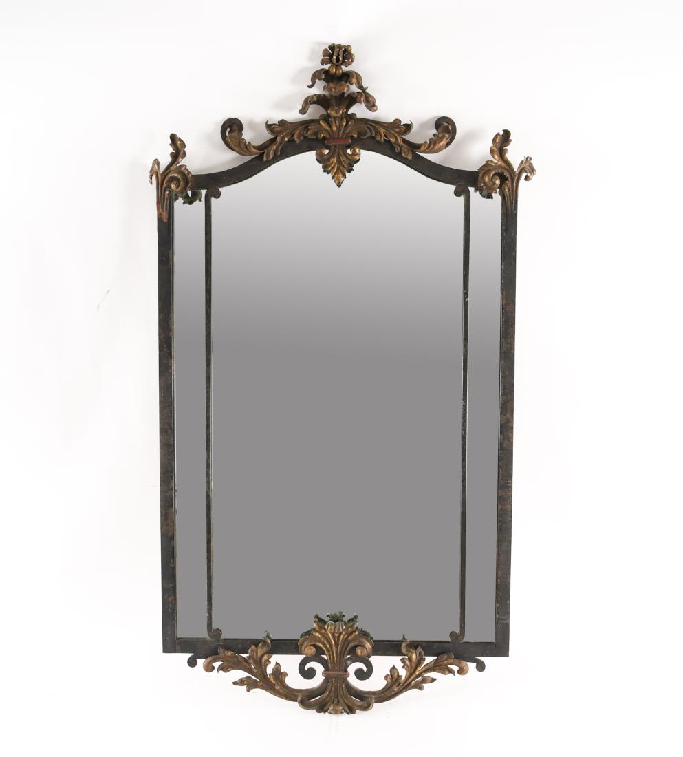 ORNATE IRON TOLE METAL FRAME MIRROR (1 of 12)