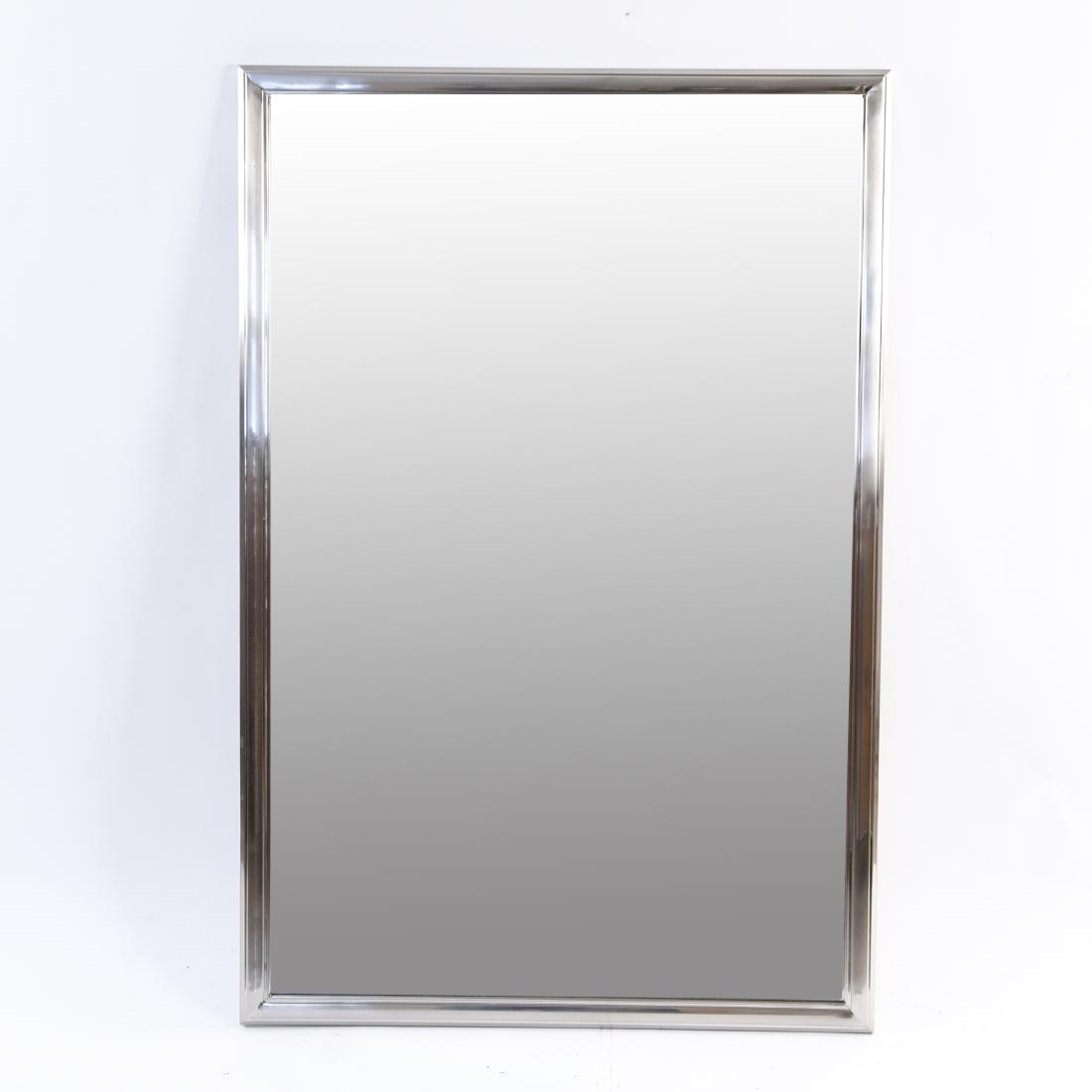 LARGE MINIMAL SILVER FRAME MIRROR (1 of 7)
