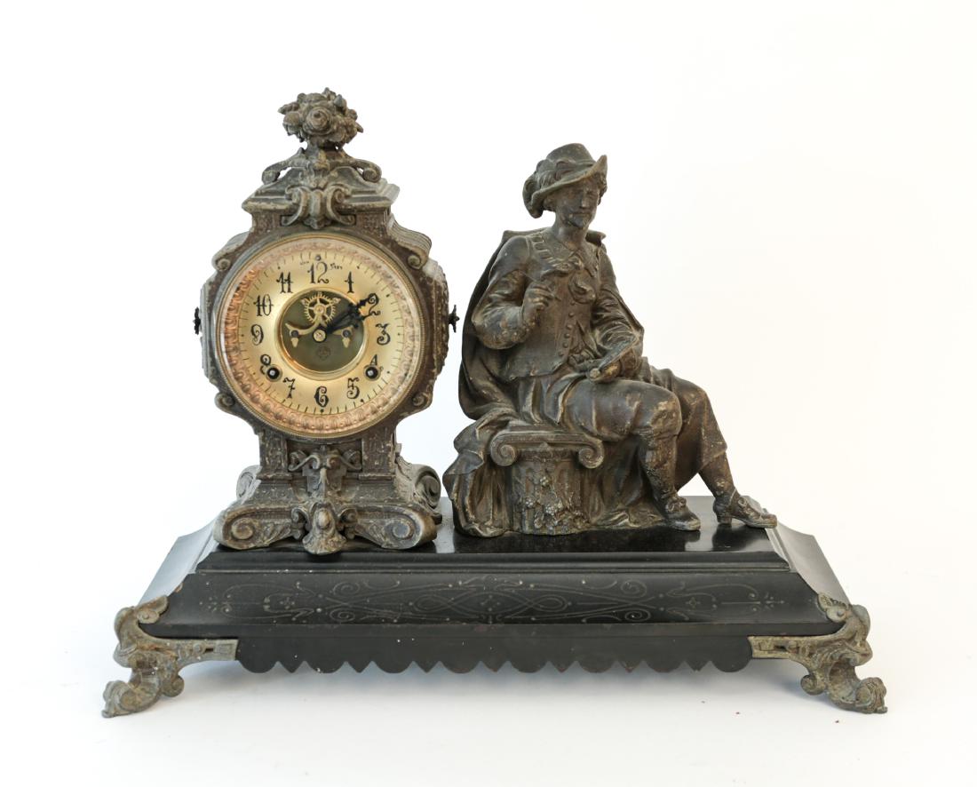 ANSONIA CLOCK CO. STATUE CLOCK (1 of 17)
