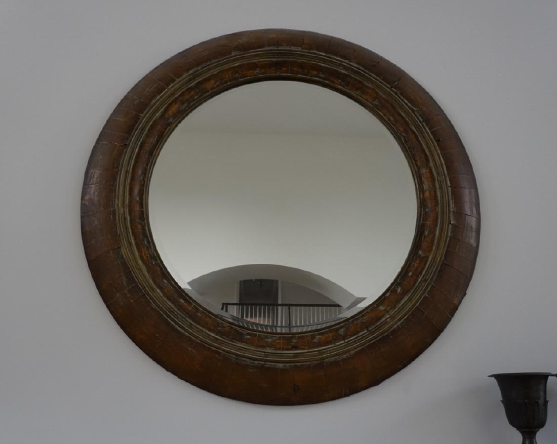 TIN WRAPPED ROUND MIRROR (1 of 2)