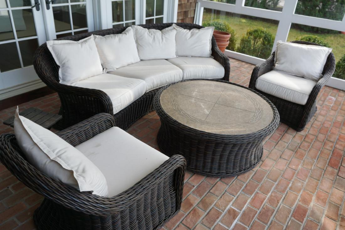 GLOSTER RESIN WICKER PATIO SET (1 of 7)