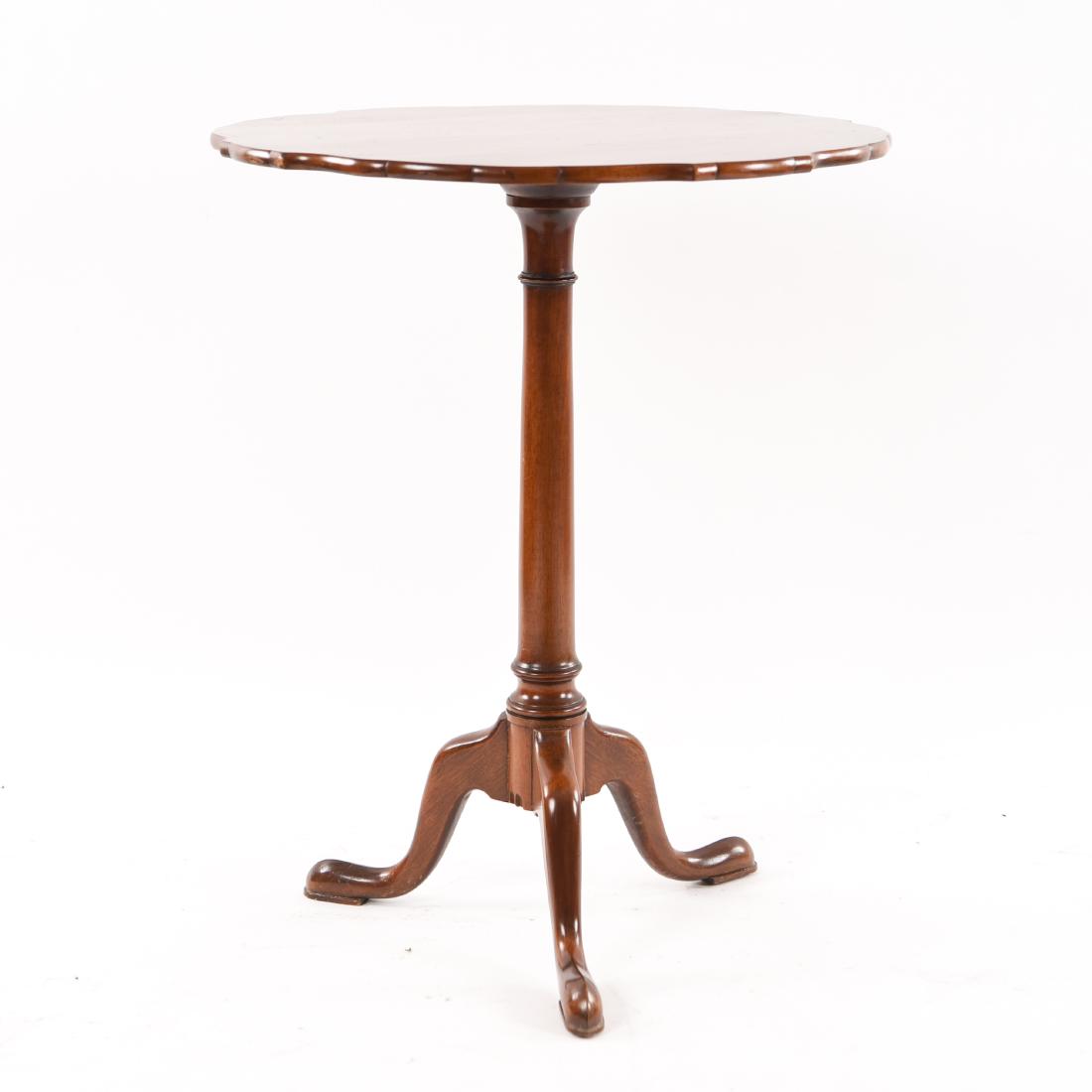 SIDE TABLE: Dimensions: H 29.25" D 23.5" Condition: Some surrender scratches. Couple bucks and dings. Top feels a little loose.
