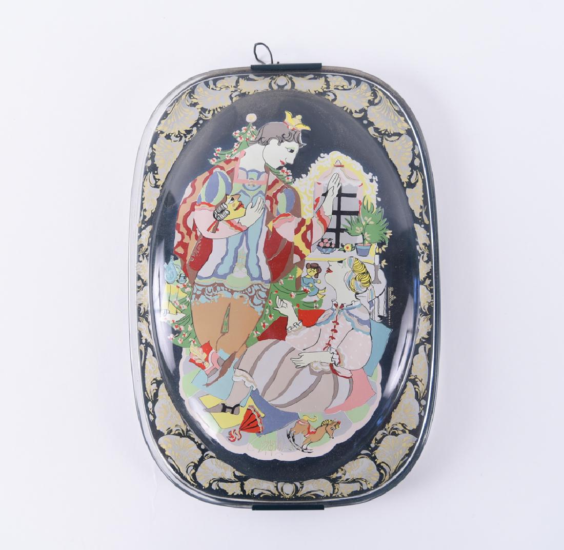 BJORN WIINBLAD ROSENTHAL GLASS PLAQUE: Fully marked on back. Dimensions: H 8.75" x W 6" x D 1.25" Condition: No issues to note.