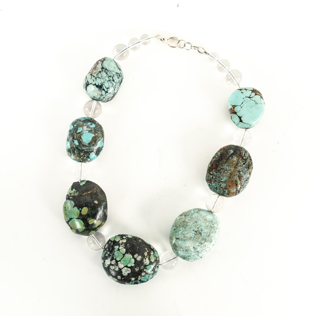 LARGE TURQUOISE STONE NECKLACE (1 of 8)