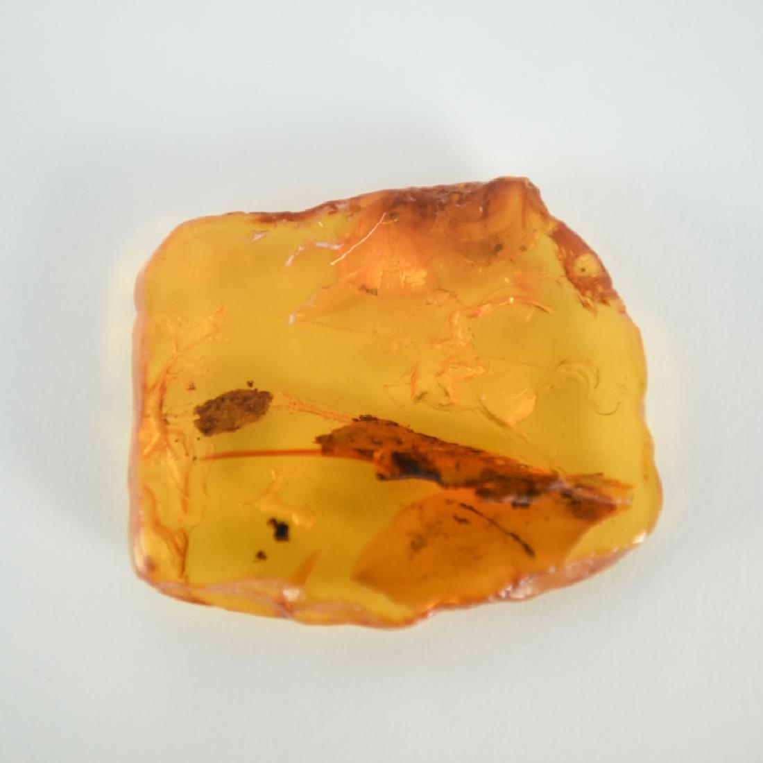 INTAGLIO CARVED BALTIC AMBER SIGNED HUNT SCENE (1 of 9)
