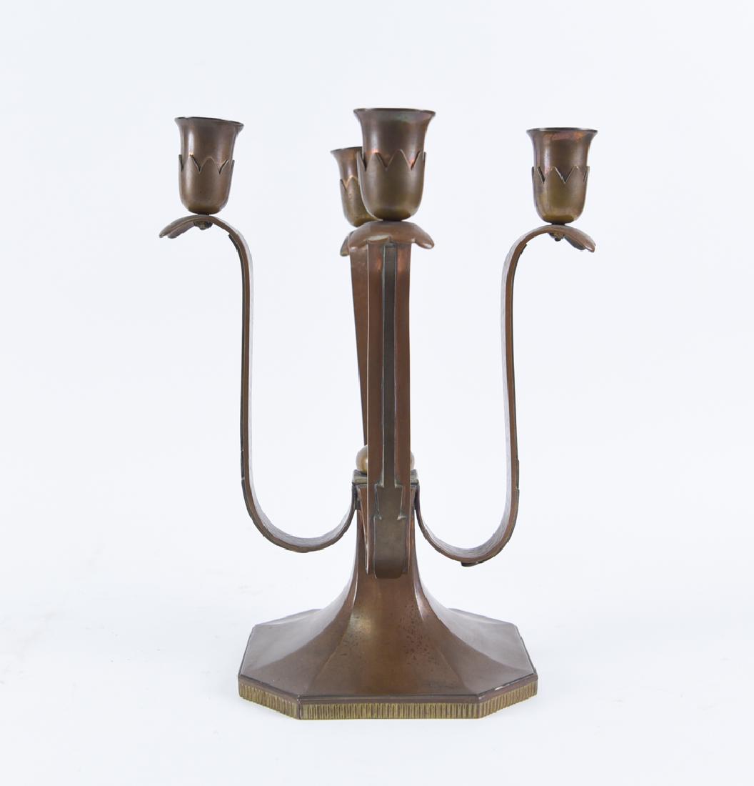 ARTS AND CRAFTS HAMMERED COPPER CANDELABRA (1 of 9)