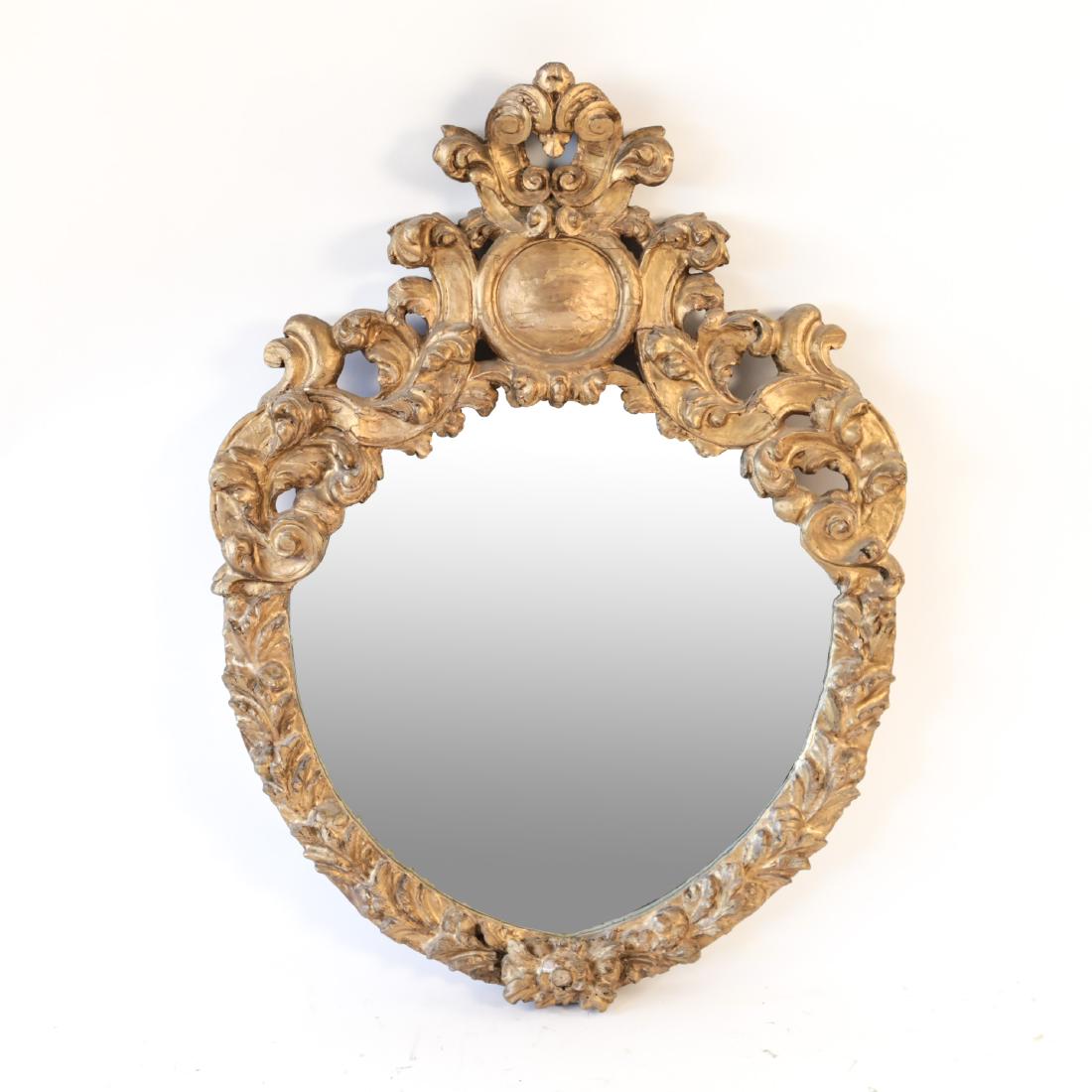 LARGE GILT WOOD FRAMED MIRROR (1 of 13)