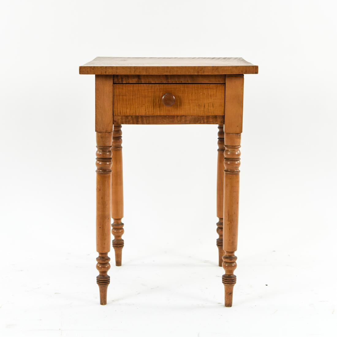 19TH C. TIGER MAPLE SIDE TABLE (1 of 9)