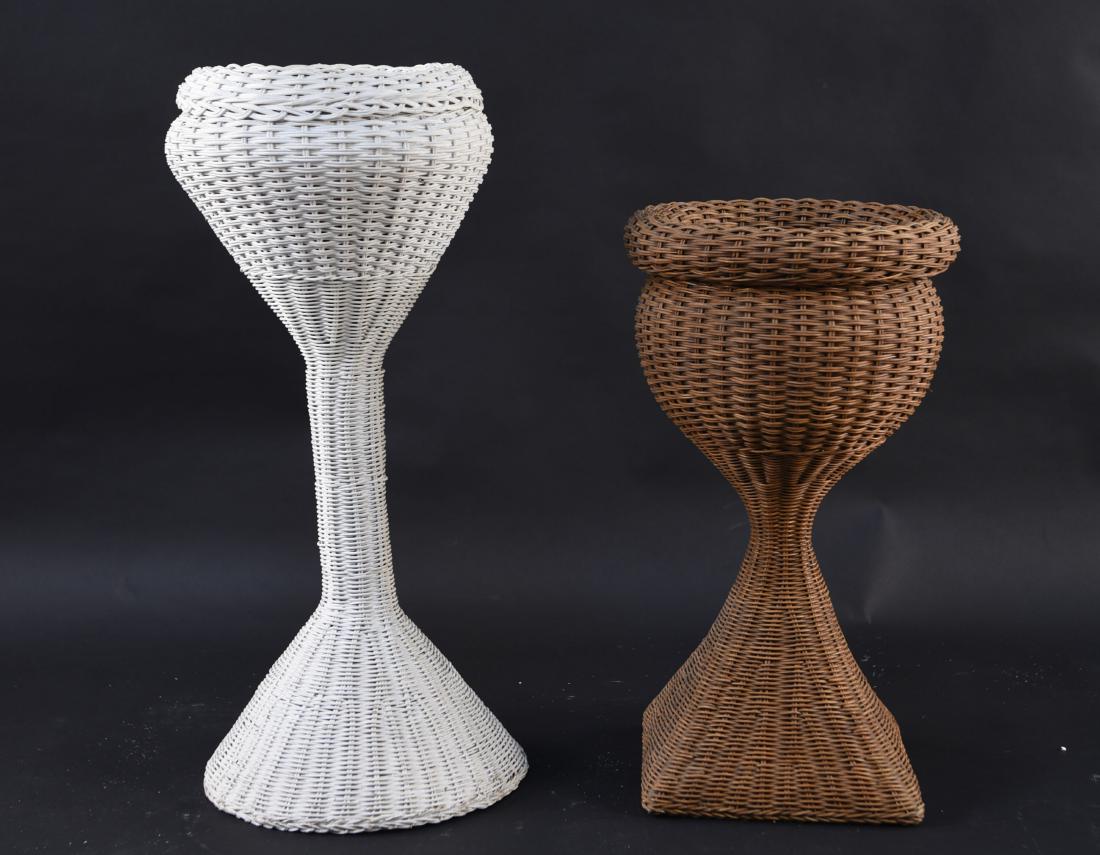 GROUPING WICKER PLANT STANDS (1 of 8)