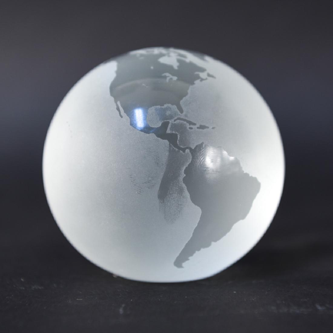 TIFFANY & CO. FROSTED GLASS GLOBE PAPERWEIGHT (1 of 7)