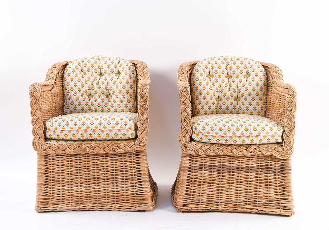 PAIR OF WICKER CHAIRS (1 of 16)