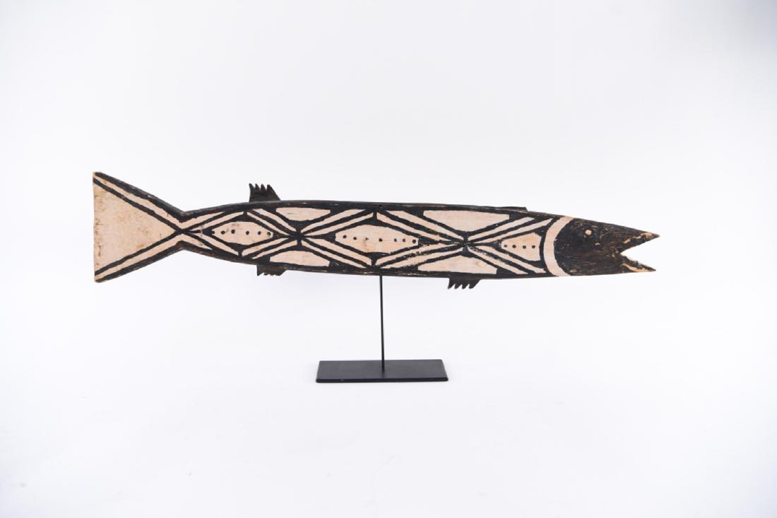 CARVED AND PAINTED FISH SCULPTURE (1 of 13)