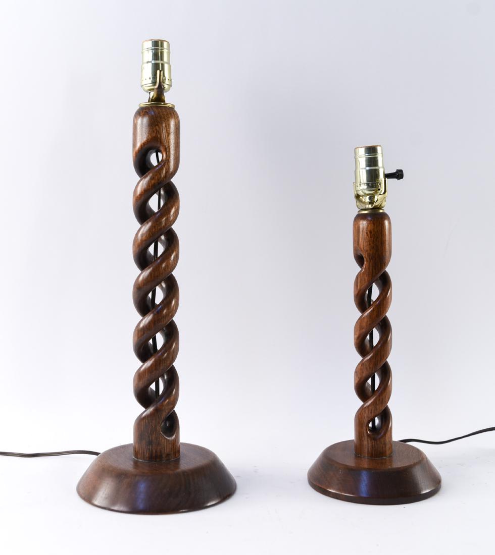 (2) MID-CENTURY BARLEY TWIST TABLE LAMPS (1 of 7)