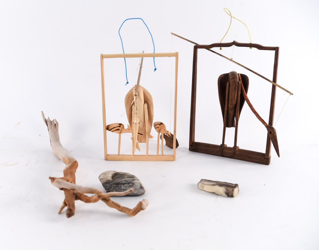 DECORATIVE CARVED WOODEN GROUPING (1 of 12)