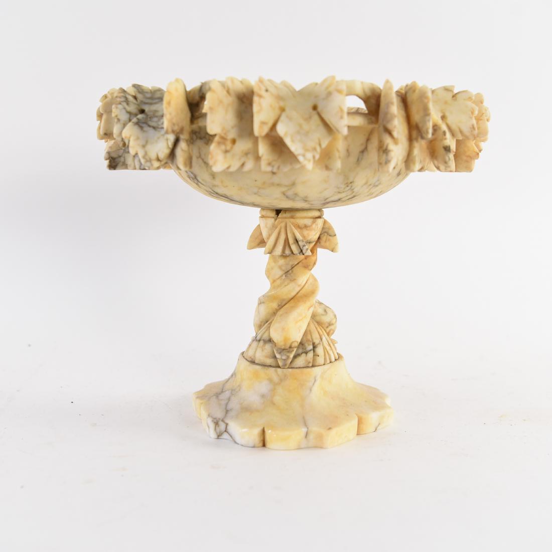 ANTIQUE FIGURED ALABASTER CENTERPIECE (1 of 10)