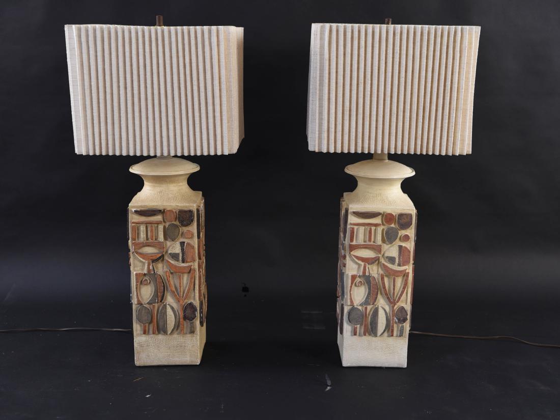 MID-CENTURY ABSTRACT DESIGN CERAMIC LAMPS (1 of 13)