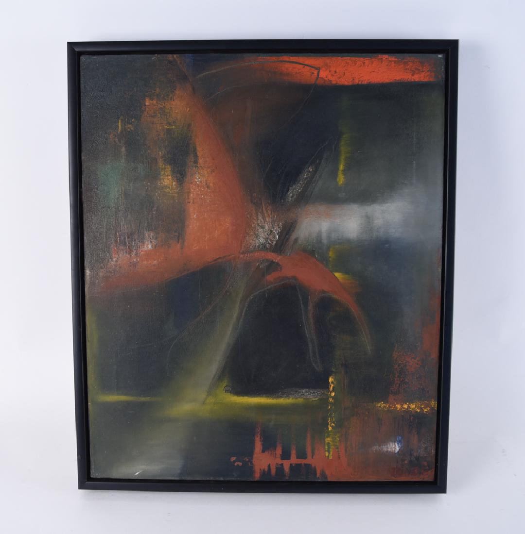 MID-CENTURY EXPRESSIONIST OIL ON CANVAS (1 of 8)