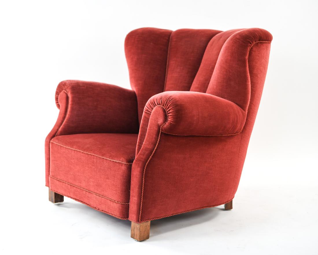 FRITZ HANSEN DANISH MID-CENTURY WINGBACK CHAIR (1 of 17)