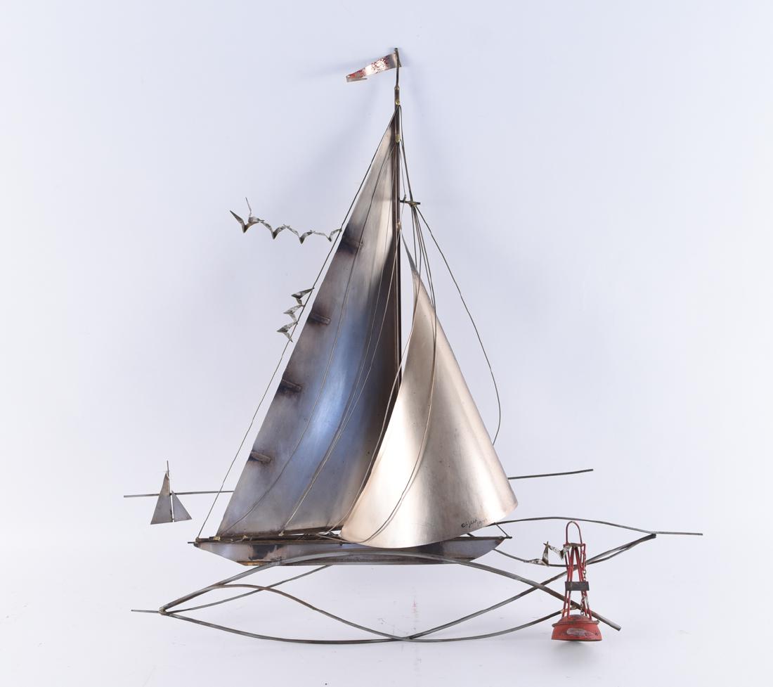 CURTIS JERE SAILBOAT WALL SCULPTURE (1 of 17)