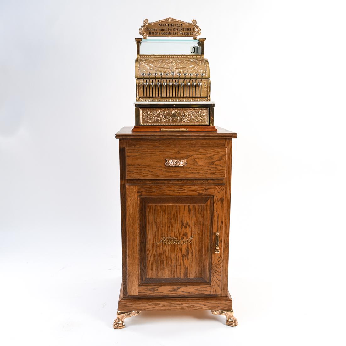 ANTIQUE NATIONAL CASH REGISTER & CABINET BASE (1 of 20)