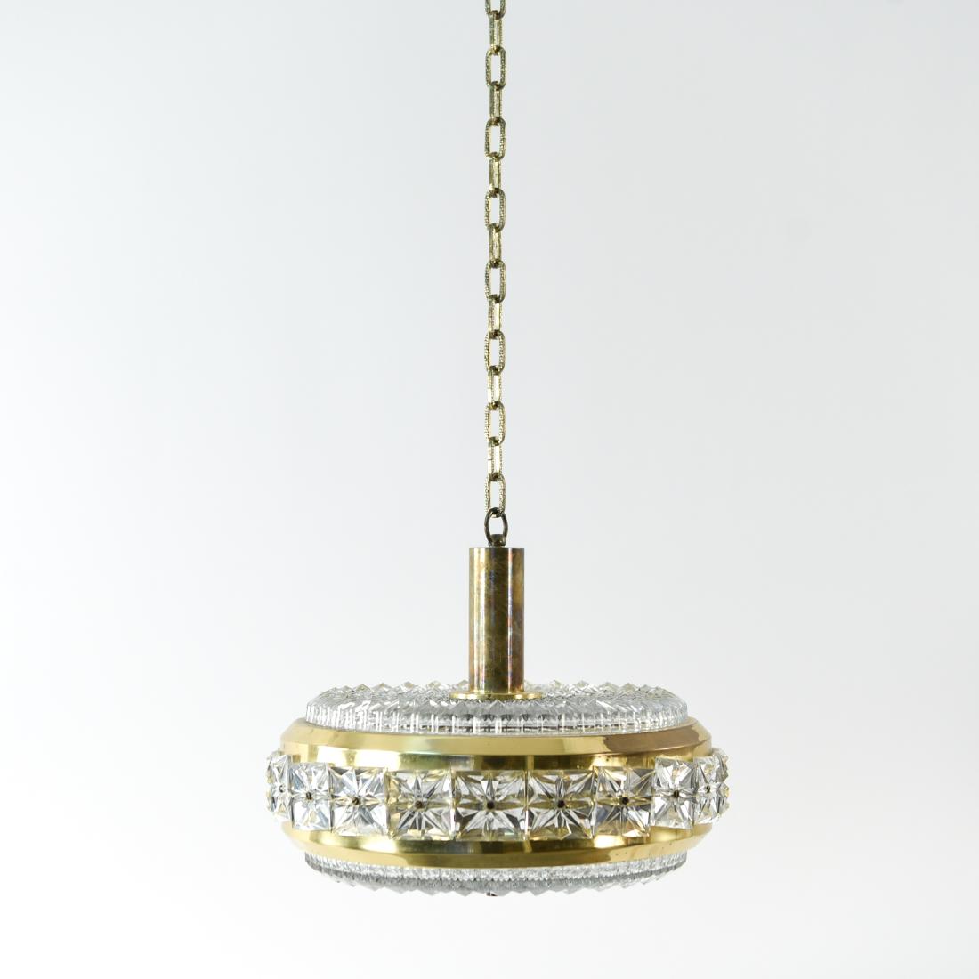 CARL FAGERLUND FOR ORREFORS CRYSTAL PENDANT LIGHT (1 of 10)