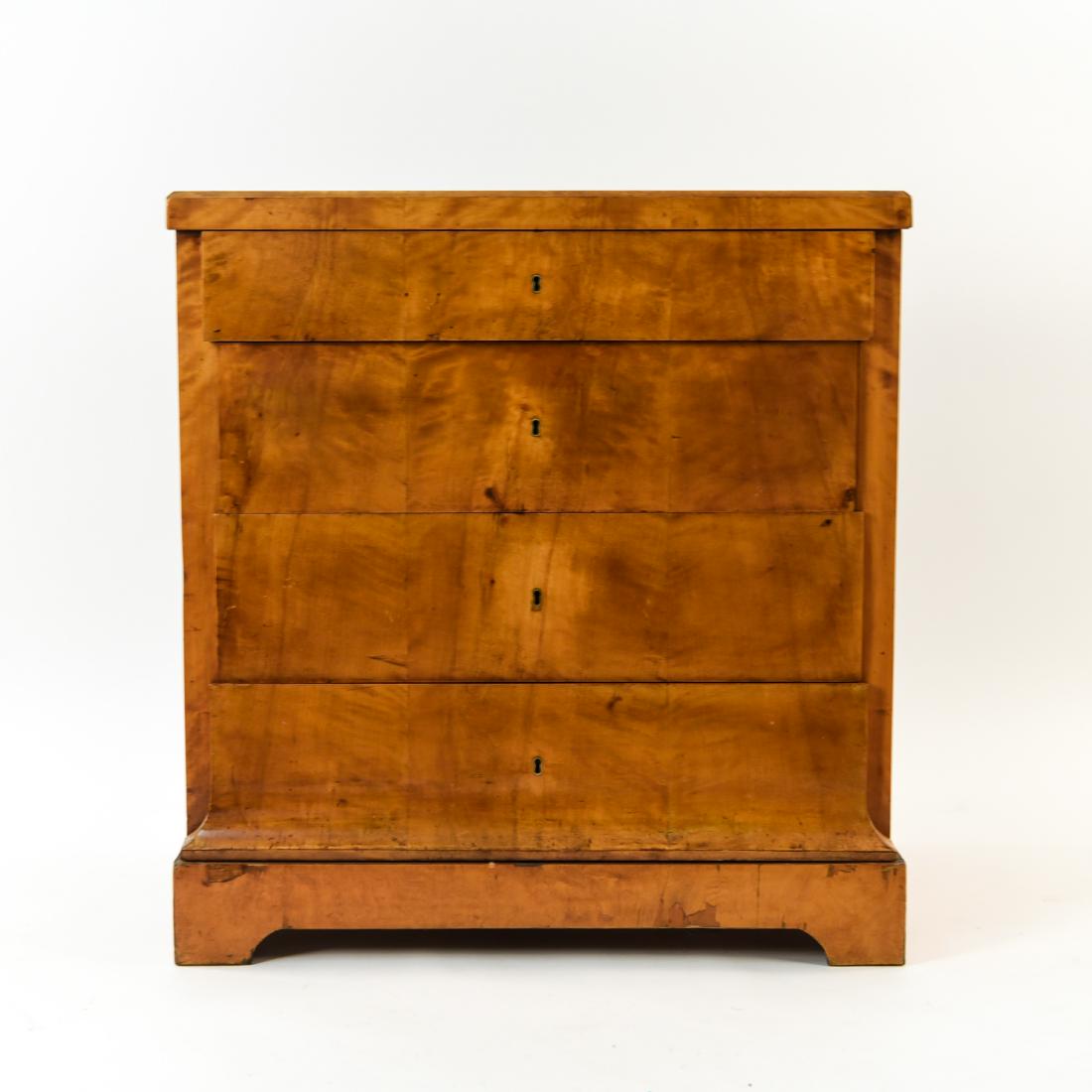 ANTIQUE 19TH C. SWEDISH BIEDERMEIER BIRCH CHEST (1 of 10)
