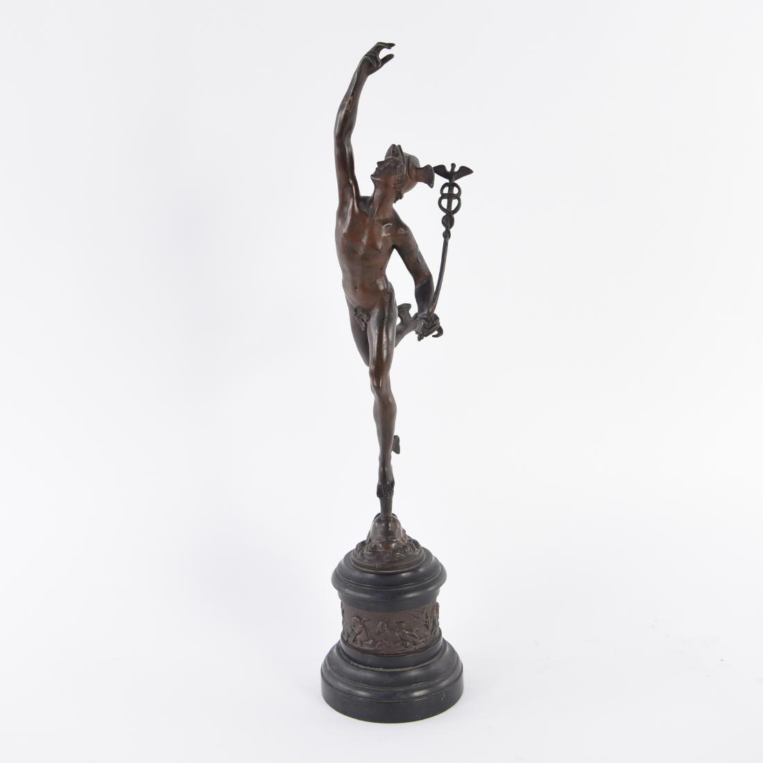 ANTIQUE BRONZE SCULPTURE OF HERMES