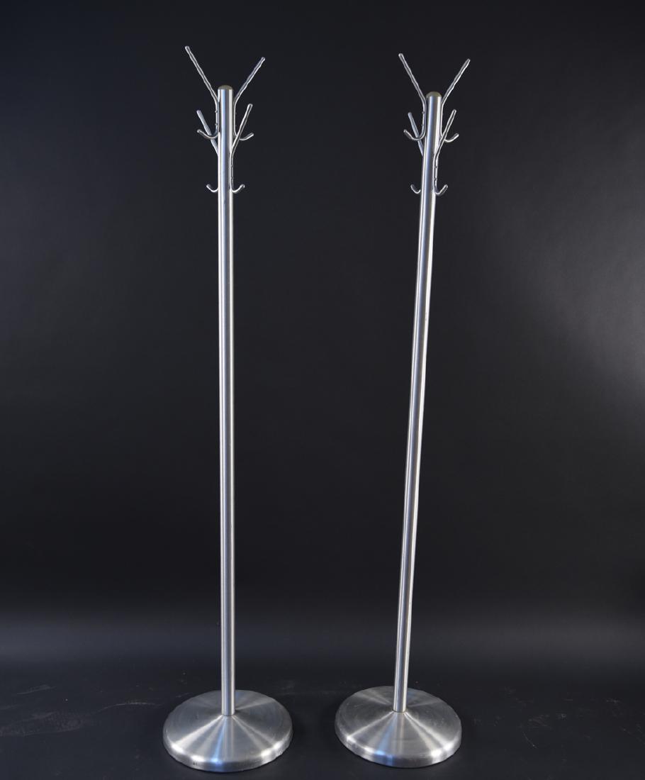 PAIR OF VINTAGE ALUMINUM COAT RACKS (1 of 12)