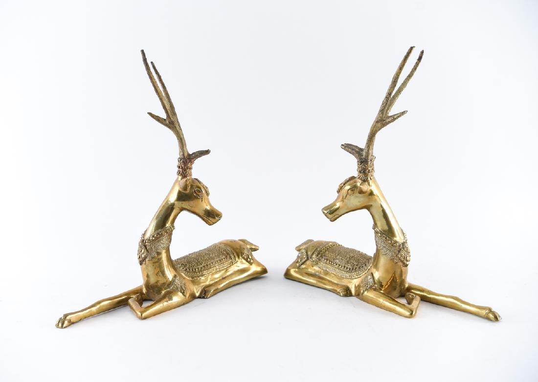 PAIR OF VINTAGE BRASS DEER (1 of 17)