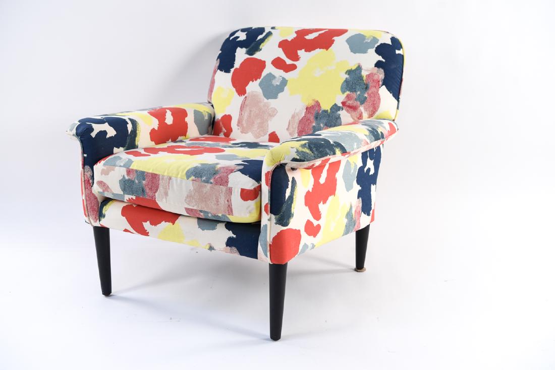 WEST ELM ABSTRACT FLOWER PRINT CHAIR (1 of 12)