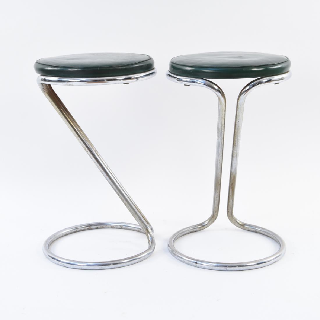 PAIR OF TROY SUNSHADE ART DECO CHROME STOOLS (1 of 8)
