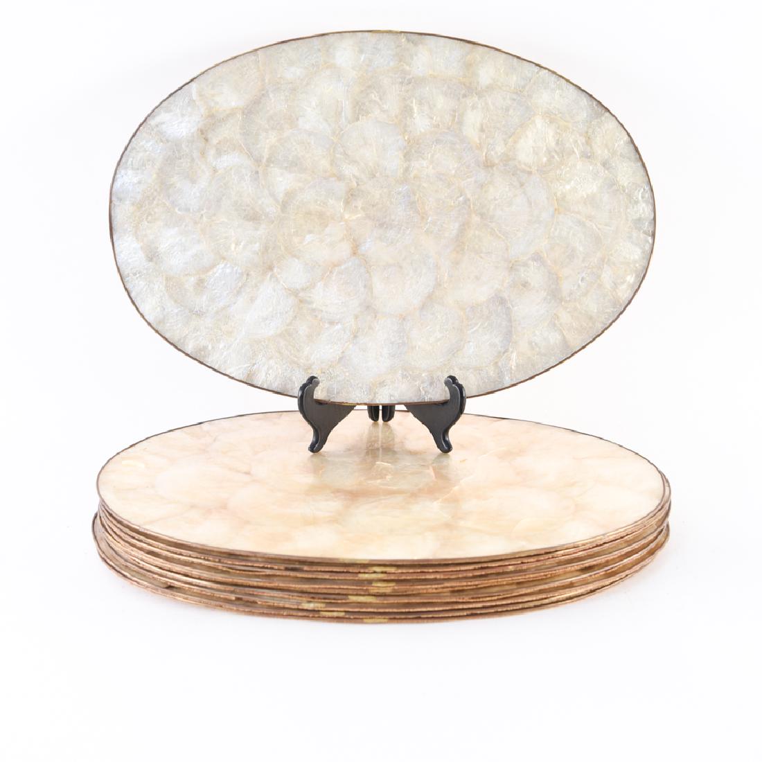 Vintage Laminated Capiz Shell Placemats