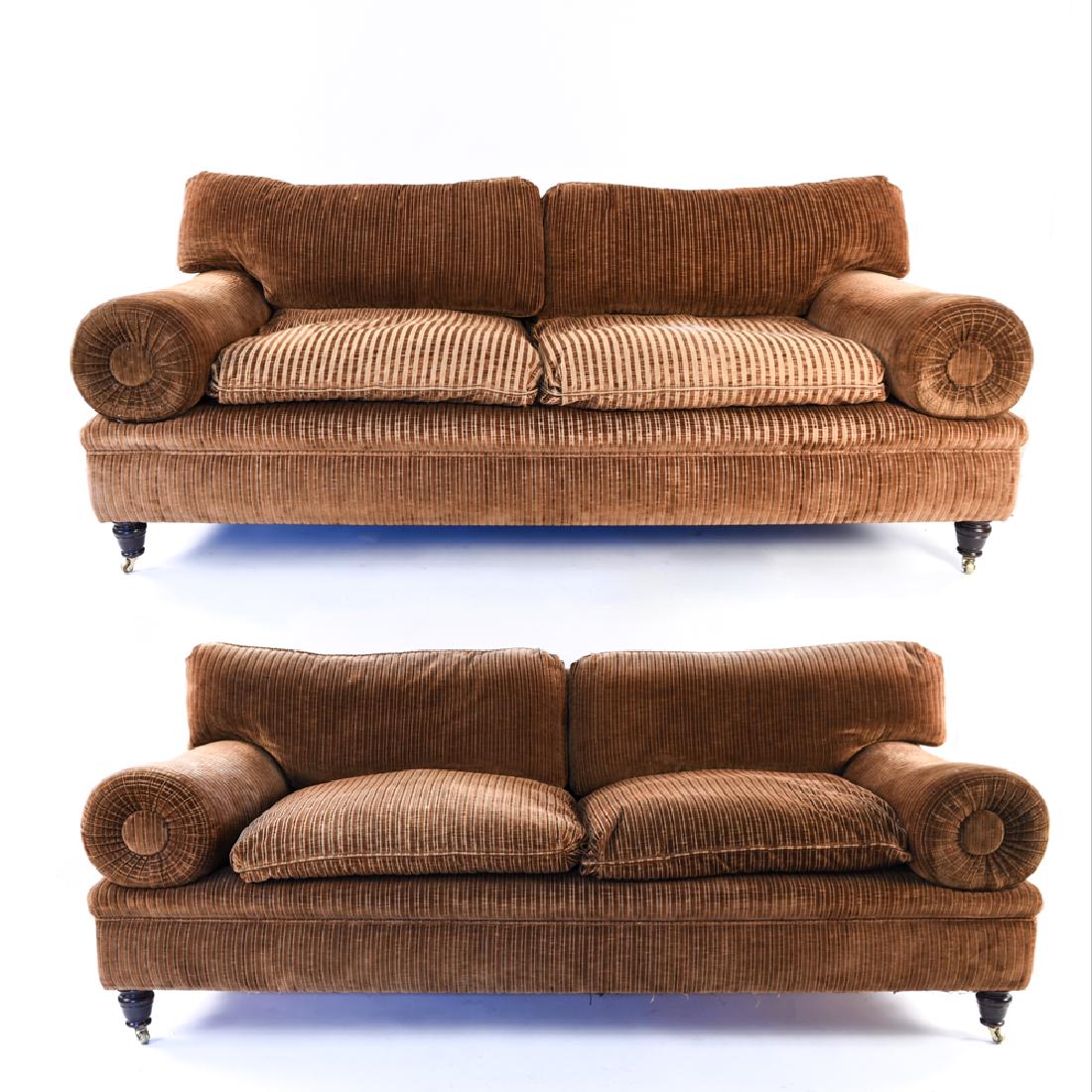 PAIR OF GEORGE SMITH BOLSTER SOFAS (1 of 20)