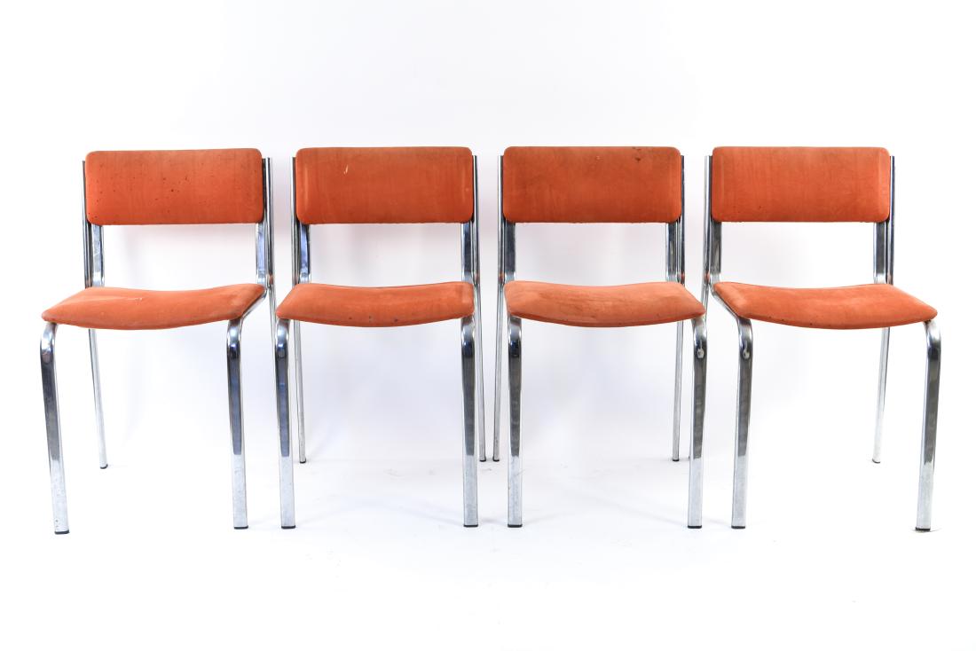 (4) ITALIAN CHROME DINING CHAIRS (1 of 11)