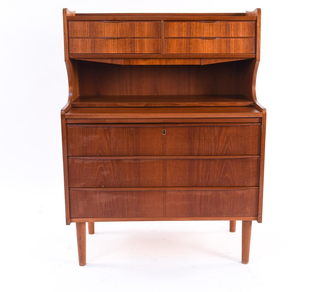 Danish Mid Century Teak Secretary Desk