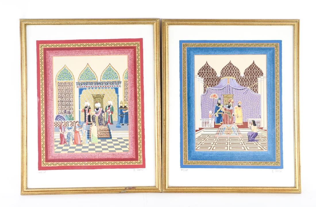 HEINZ SELIG (GERMAN/ISRAELI 1902-1992): (2) limited edition lithographs. Both pencil signed and numbered 99/175. Dimensions: (Frame) H 26.25" x W 21.25", (Sight) H 19.5" x W 16" Condition: Clean and bright. Frames with some rubbing.