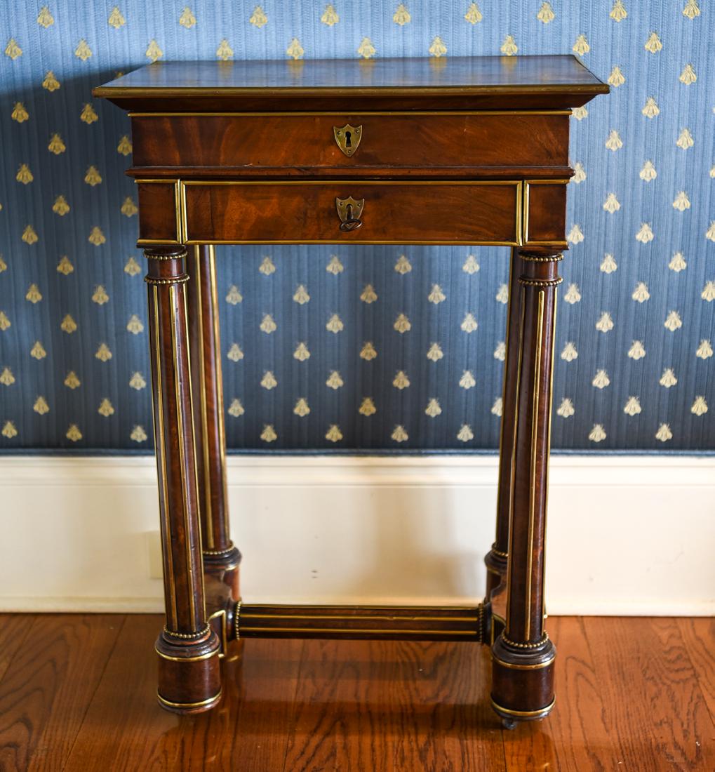 FRENCH EMPIRE MAHOGANY DRESSING / SEWING TABLE (1 of 9)