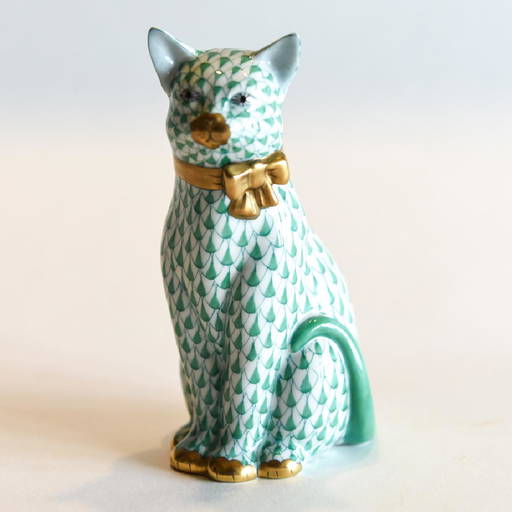 Herend Porcelain Cat Figure