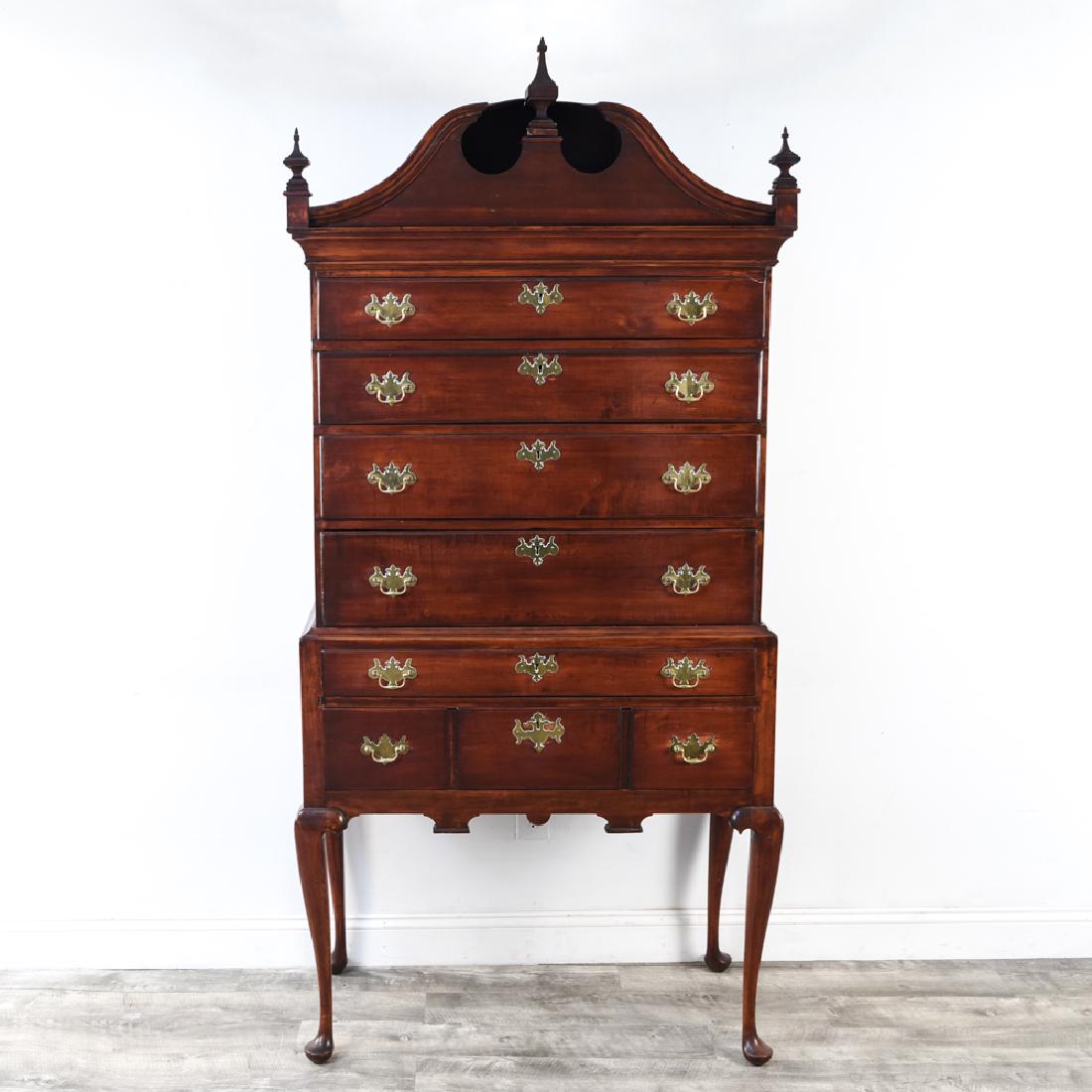 ANTIQUE BONNET TOP HIGHBOY CHEST (1 of 20)