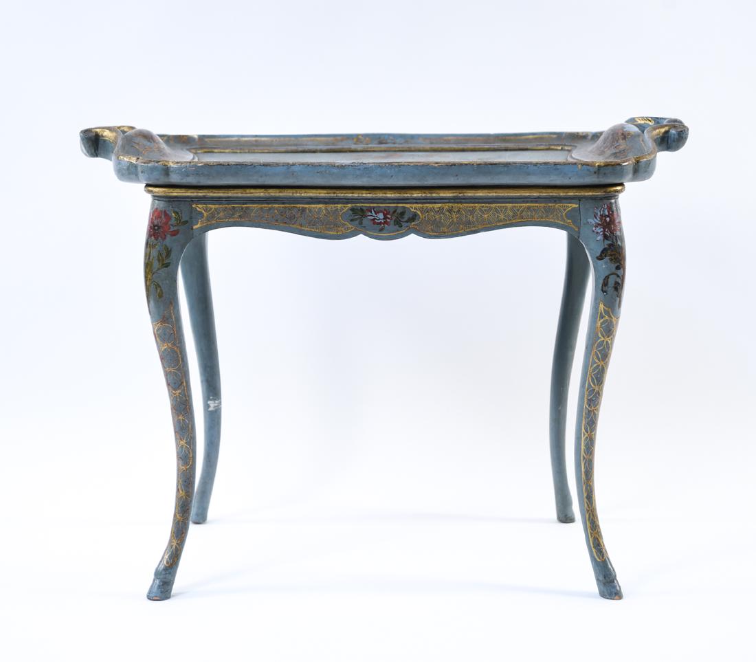 VENETIAN STYLE CHINOISERIE PAINT DECORATED TRAY TABLE (1 of 13)