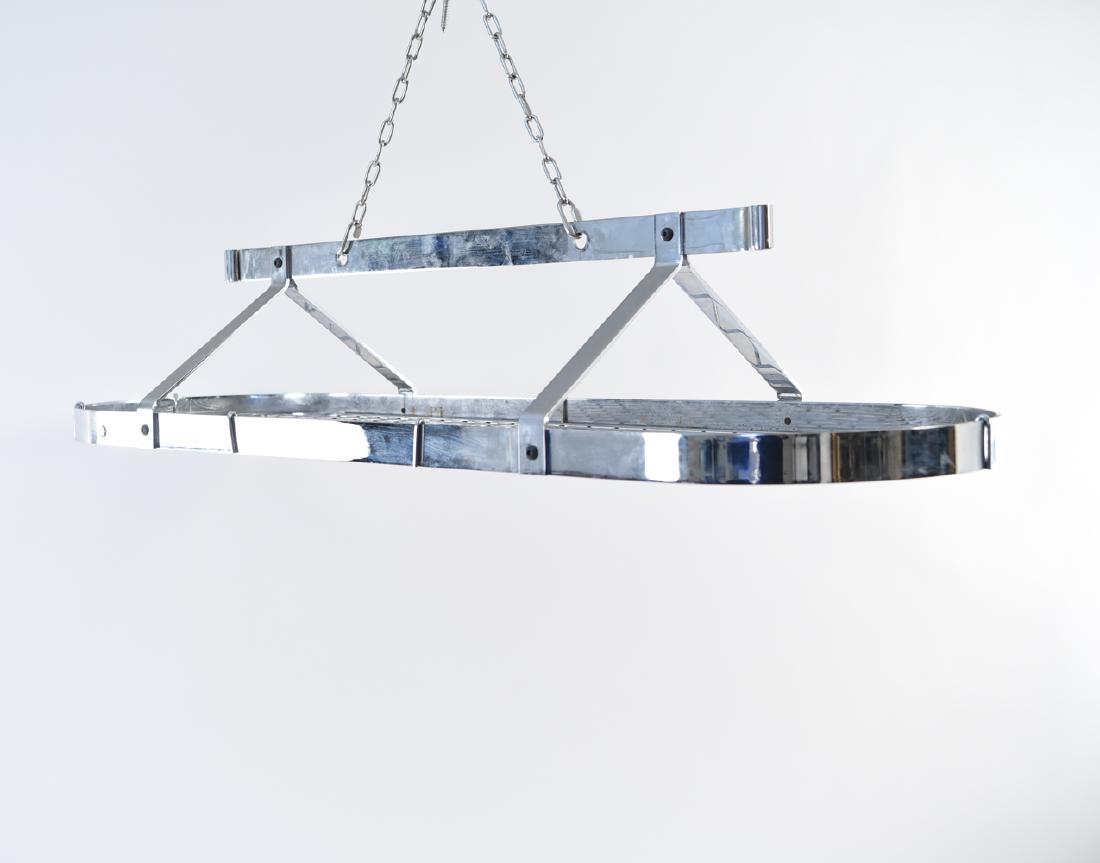 CHROME CEILING MOUNT KITCHEN POT RACK (1 of 10)