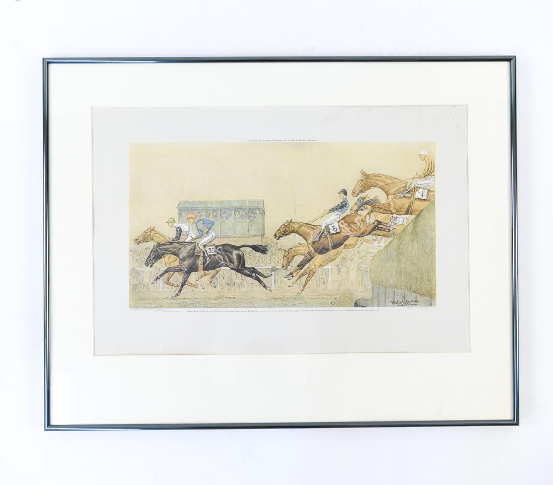 STEEPLE CHASE PRINT BY PAUL BROWN (1893-1958) (1 of 9)